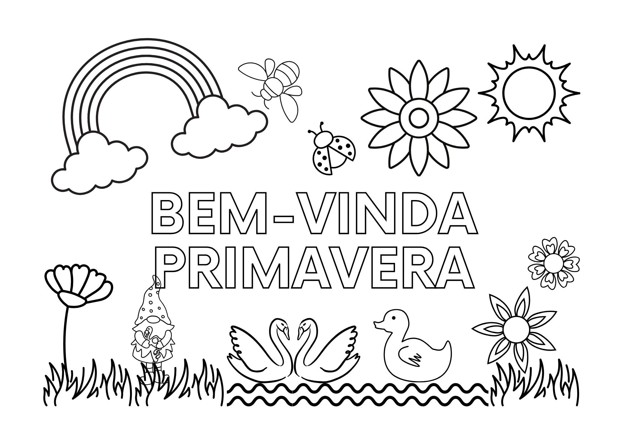 desenhos infantis primavera
