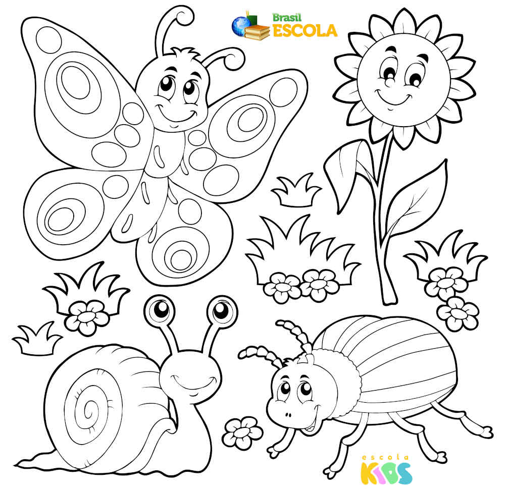desenhos de flores para colorir primavera