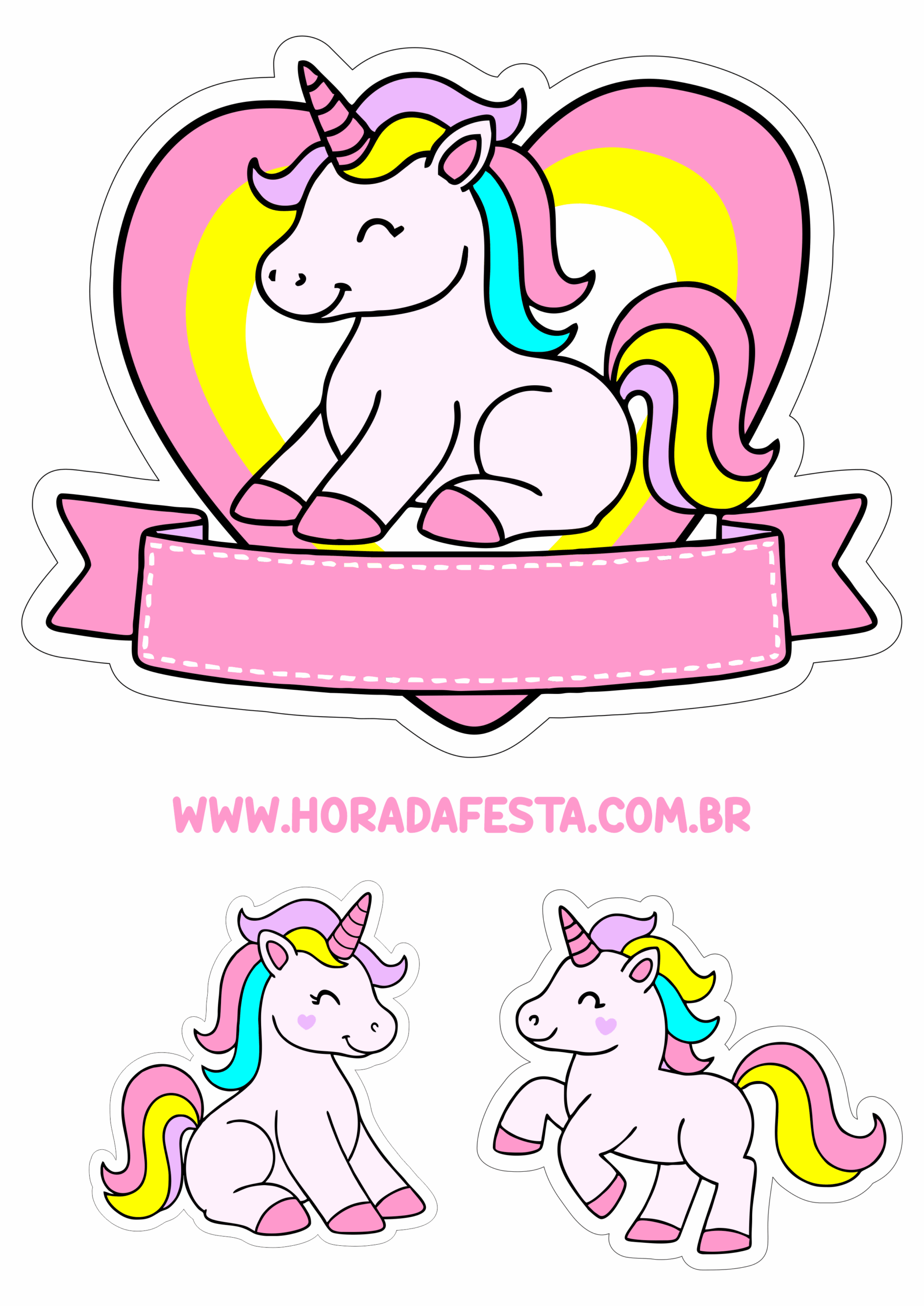 unicornio para imprimir e colorir