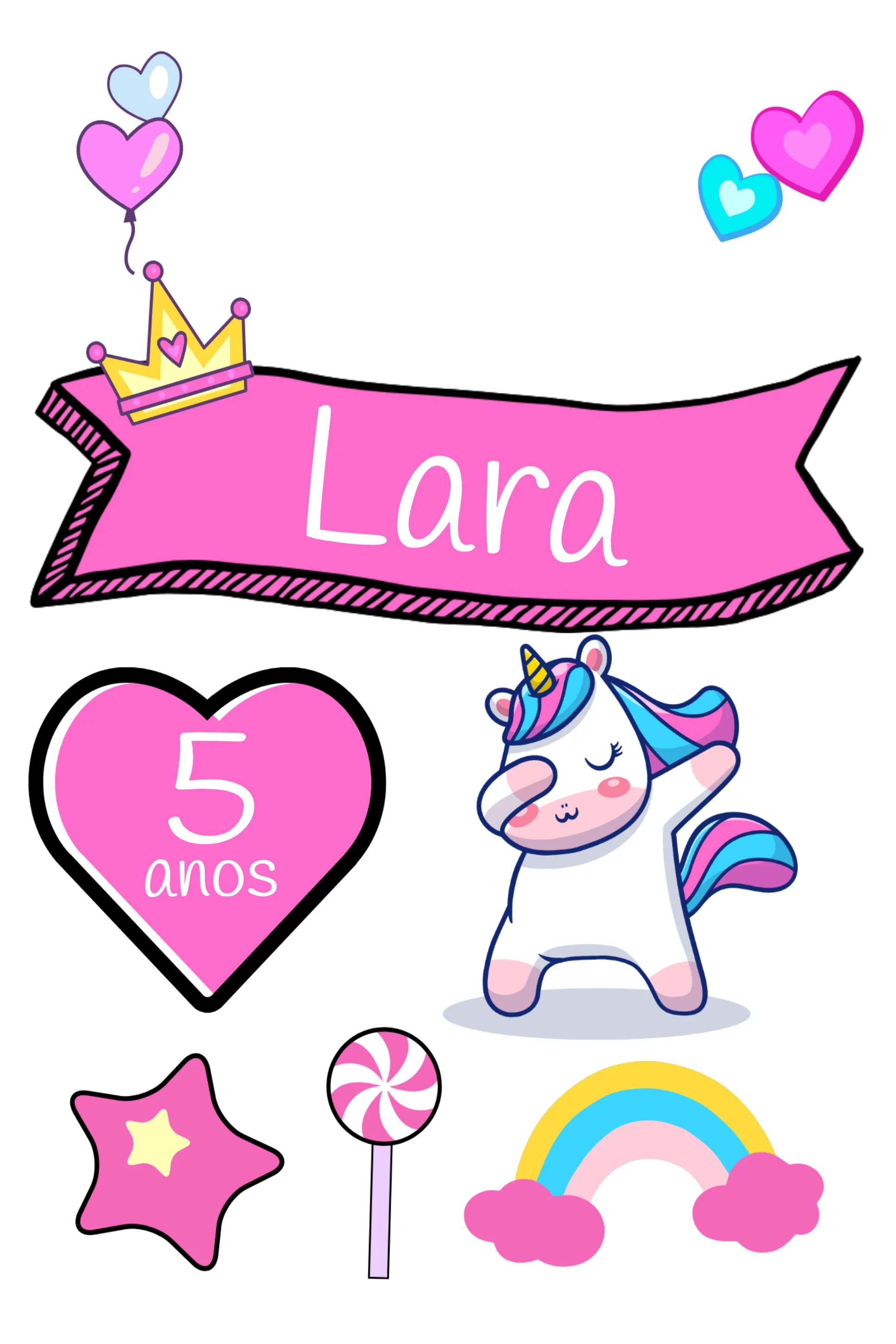 estampa de unicórnio para imprimir