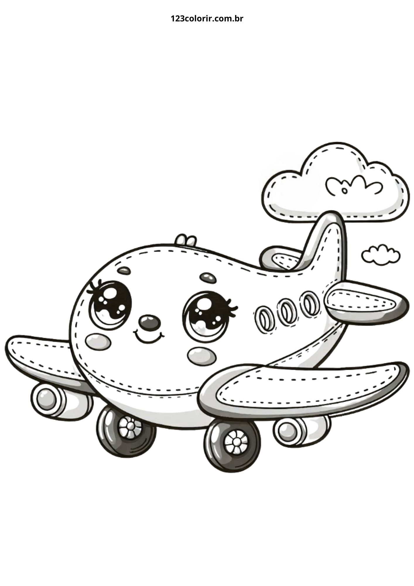 avião de brinquedo para colorir