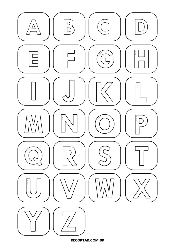 letras de feltro para imprimir