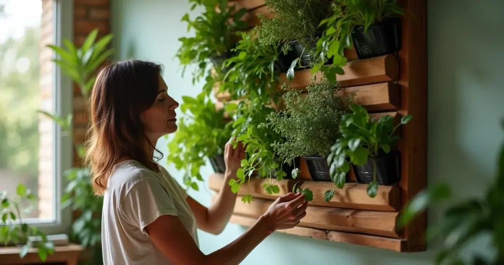 Jardim vertical de madeira: como paredes vazias viram oásis em 2026