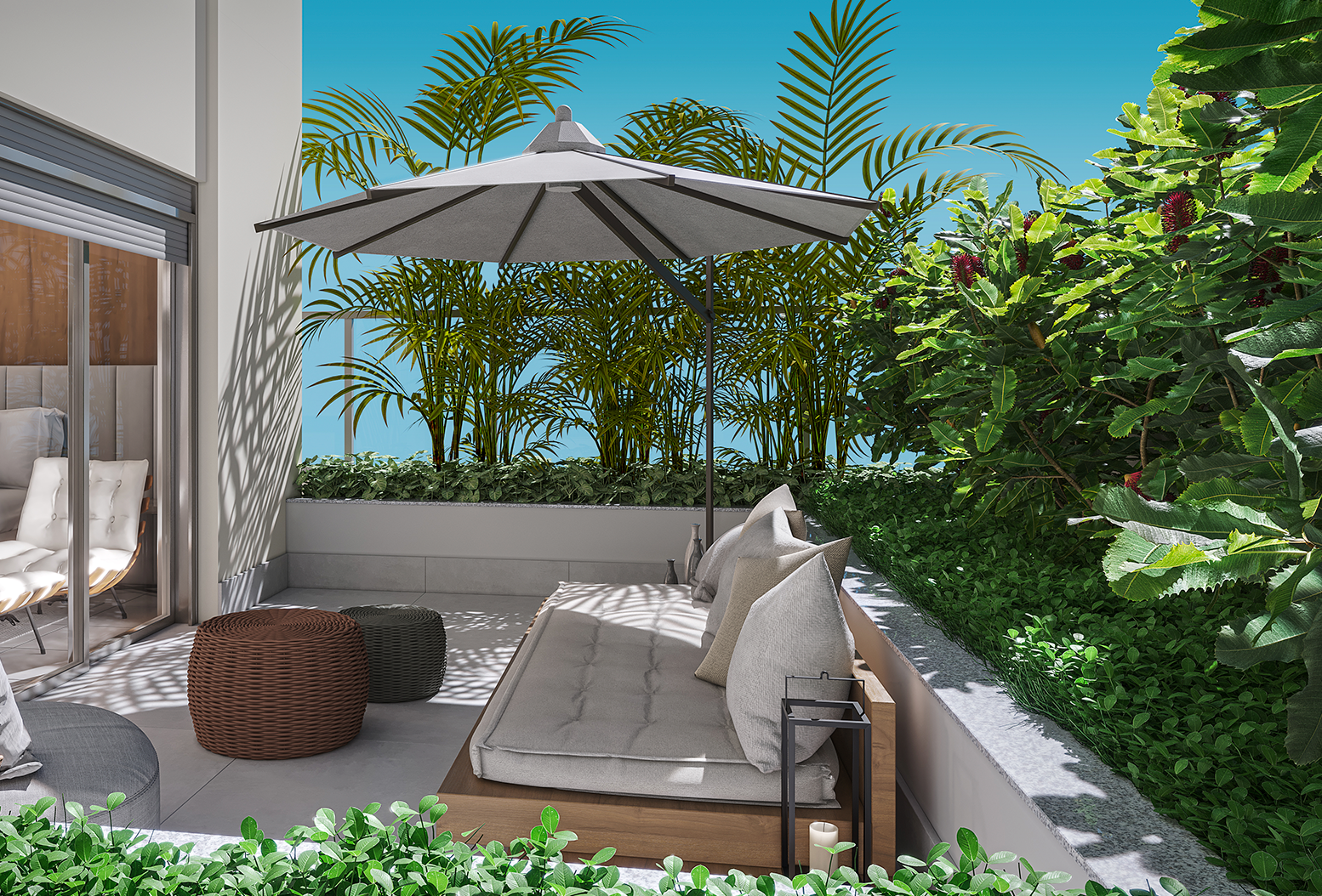 jardim vertical para varanda pequena com sol