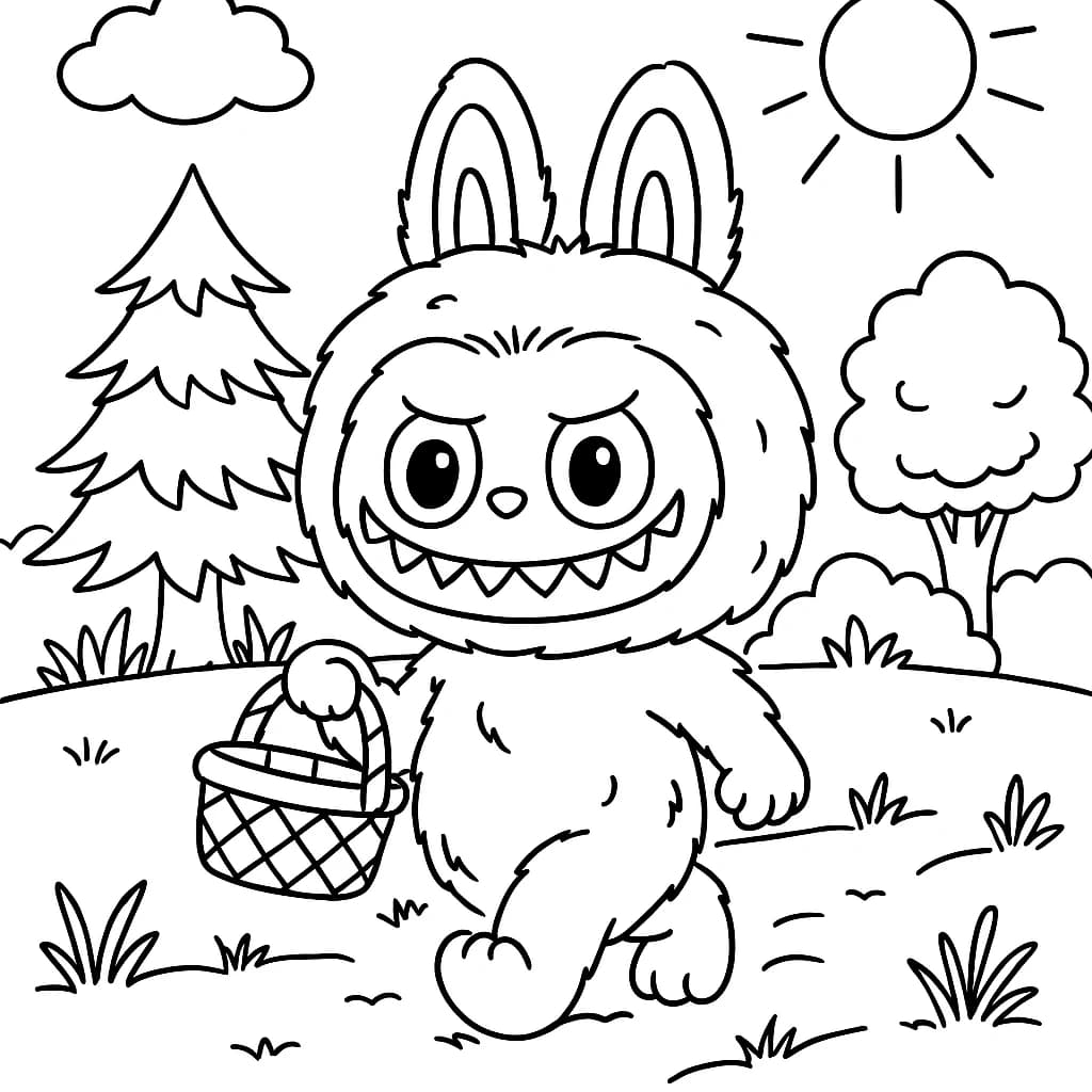 livro de colorir labubu vs desenhos avulsos