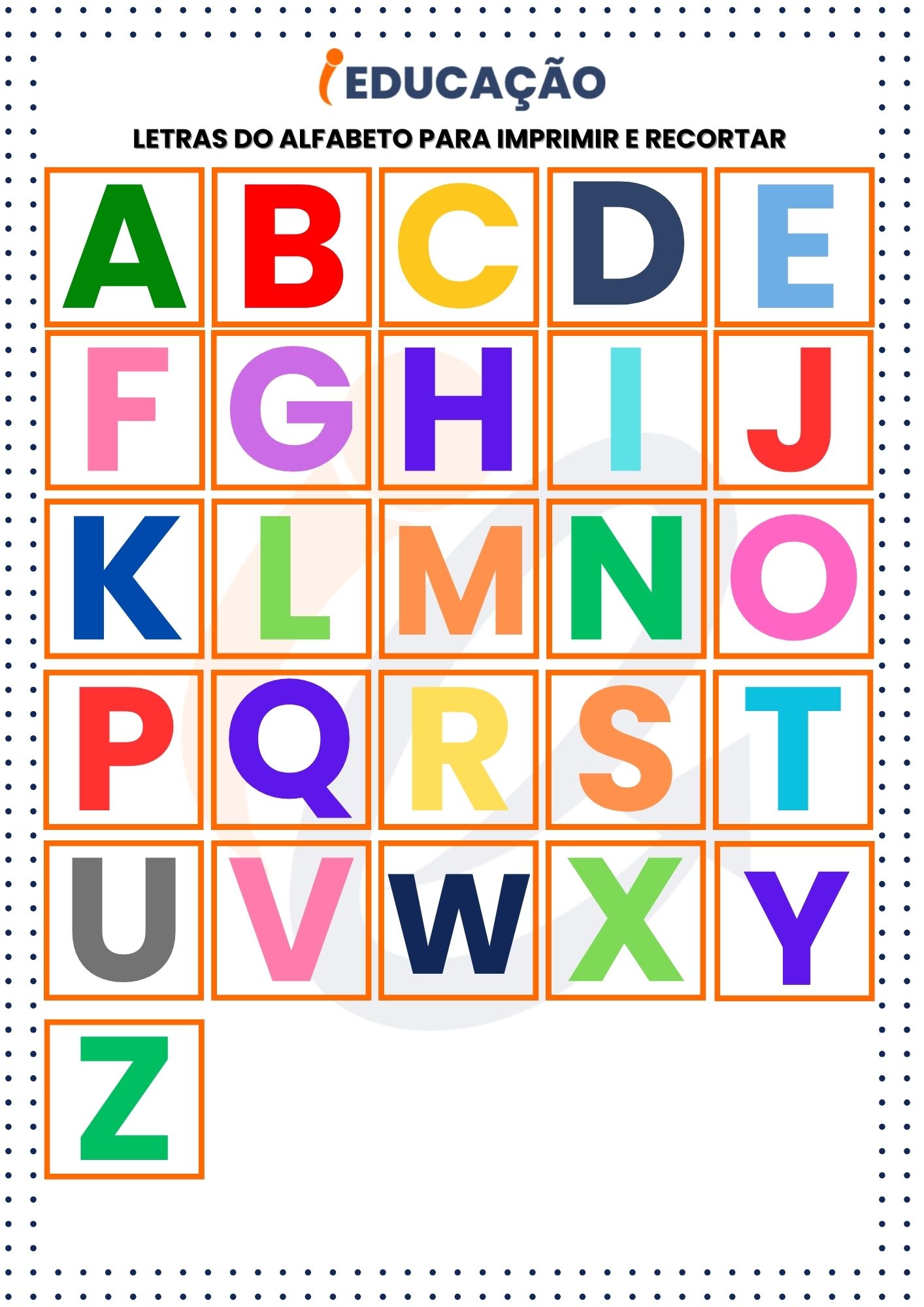 letras coloridas para imprimir separadas