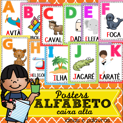 letras coloridas vs. letras pretas para educação infantil