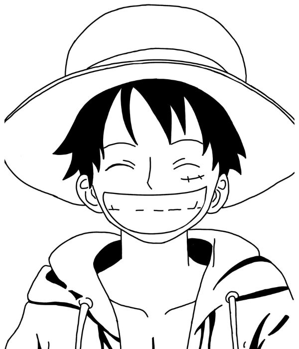 desenho luffy simples