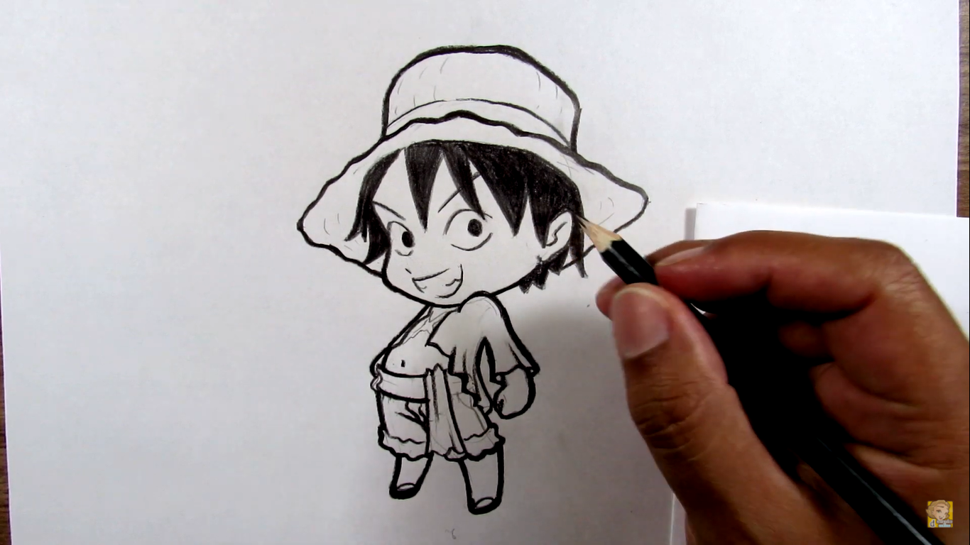 luffy rosto desenho fácil