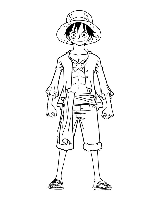 desenho luffy simples