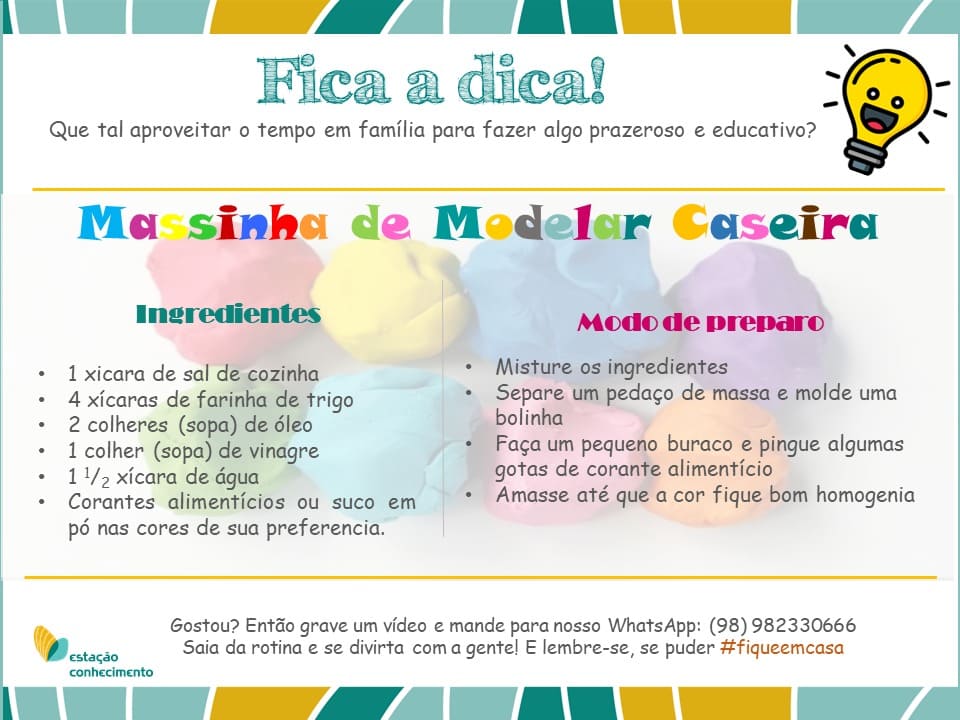 massinha caseira com gelatina