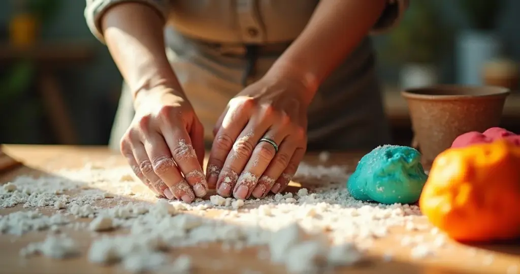 Massinha caseira por R$ 5 que substitui telas e alfabetiza