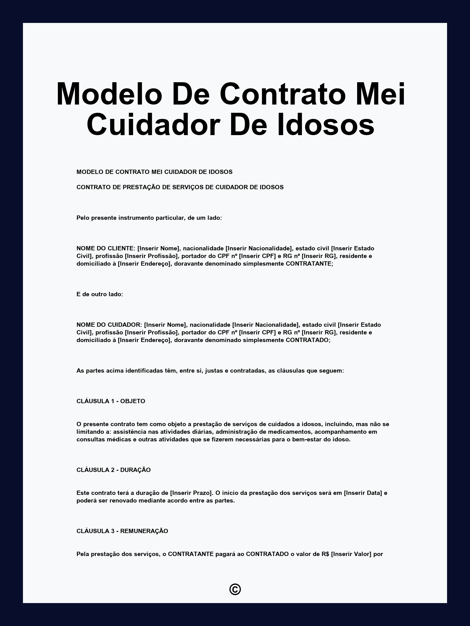 MEI e a venda de serviços de cuidador de idosos