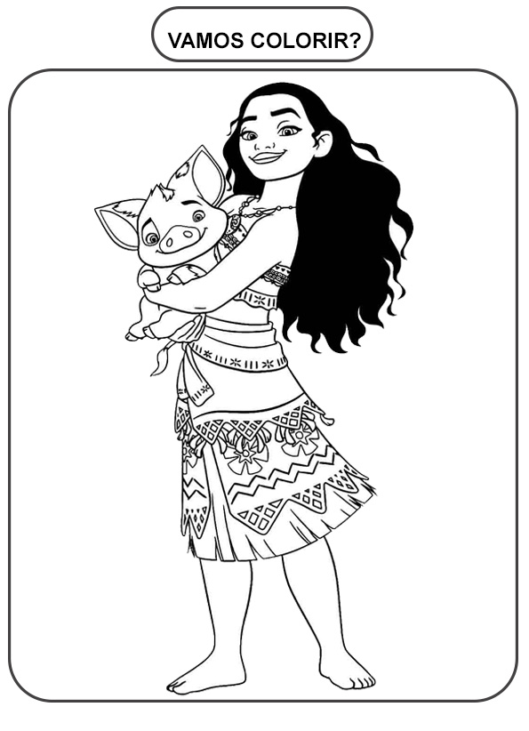 Desenhos da Moana Baby para colorir