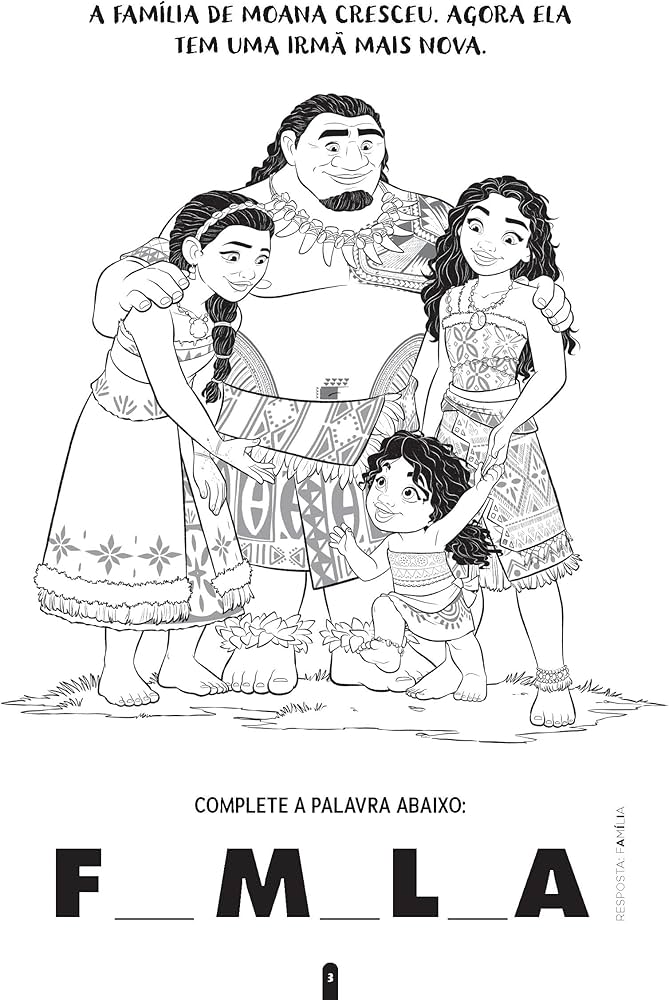 Moana 2 para colorir