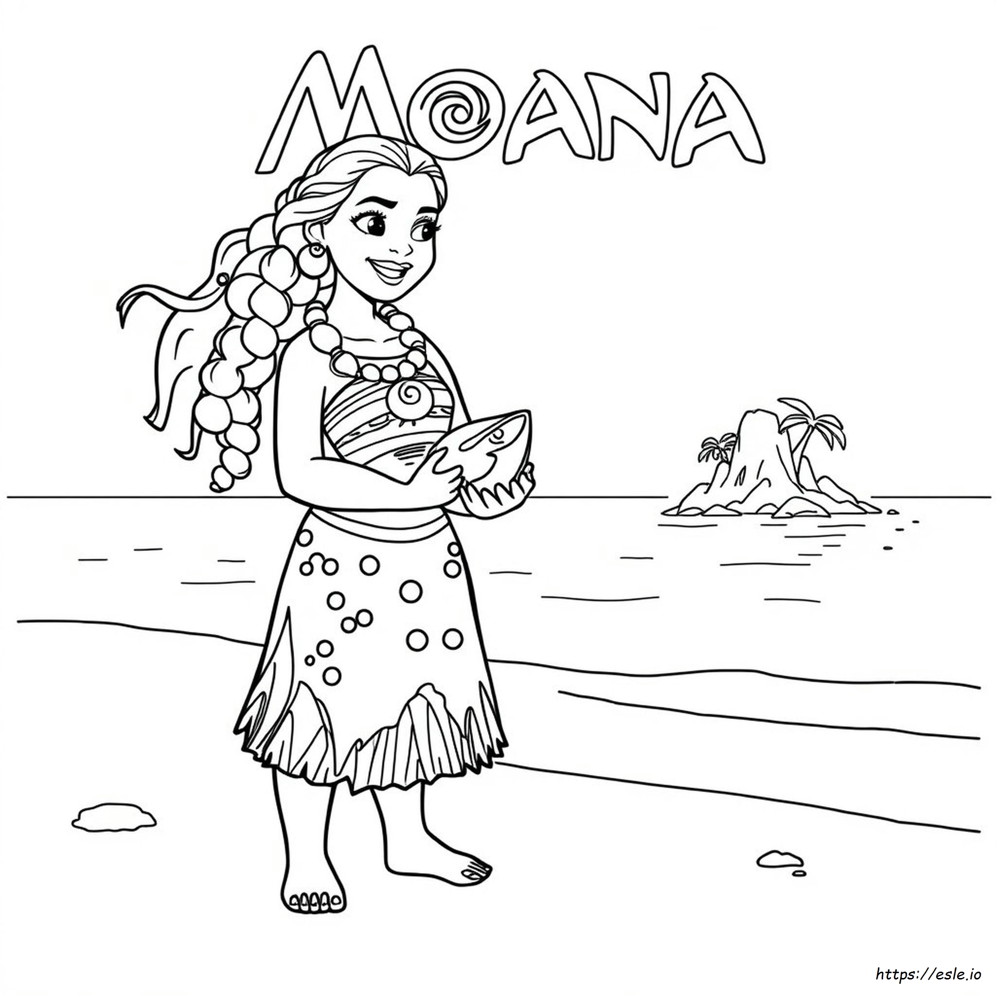 Moana para colorir detalhado para adultos