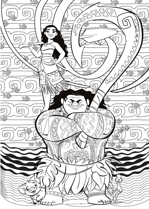 Desenhos da Moana Baby para colorir