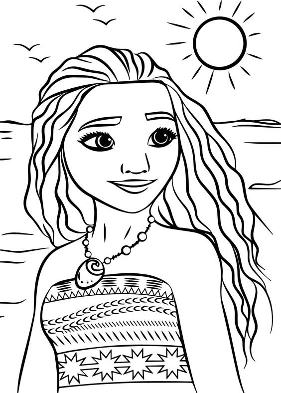 Desenhos da Moana Baby para colorir