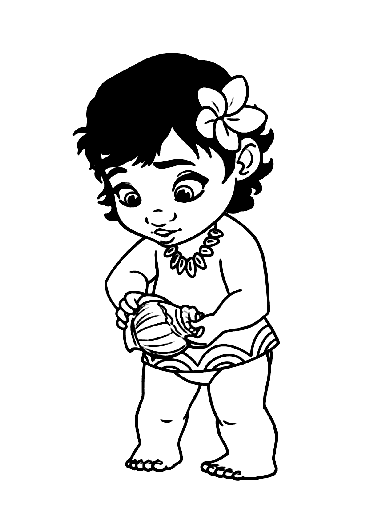 Moana para colorir detalhado para adultos