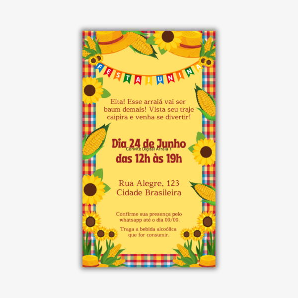 convite festa junina infantil
