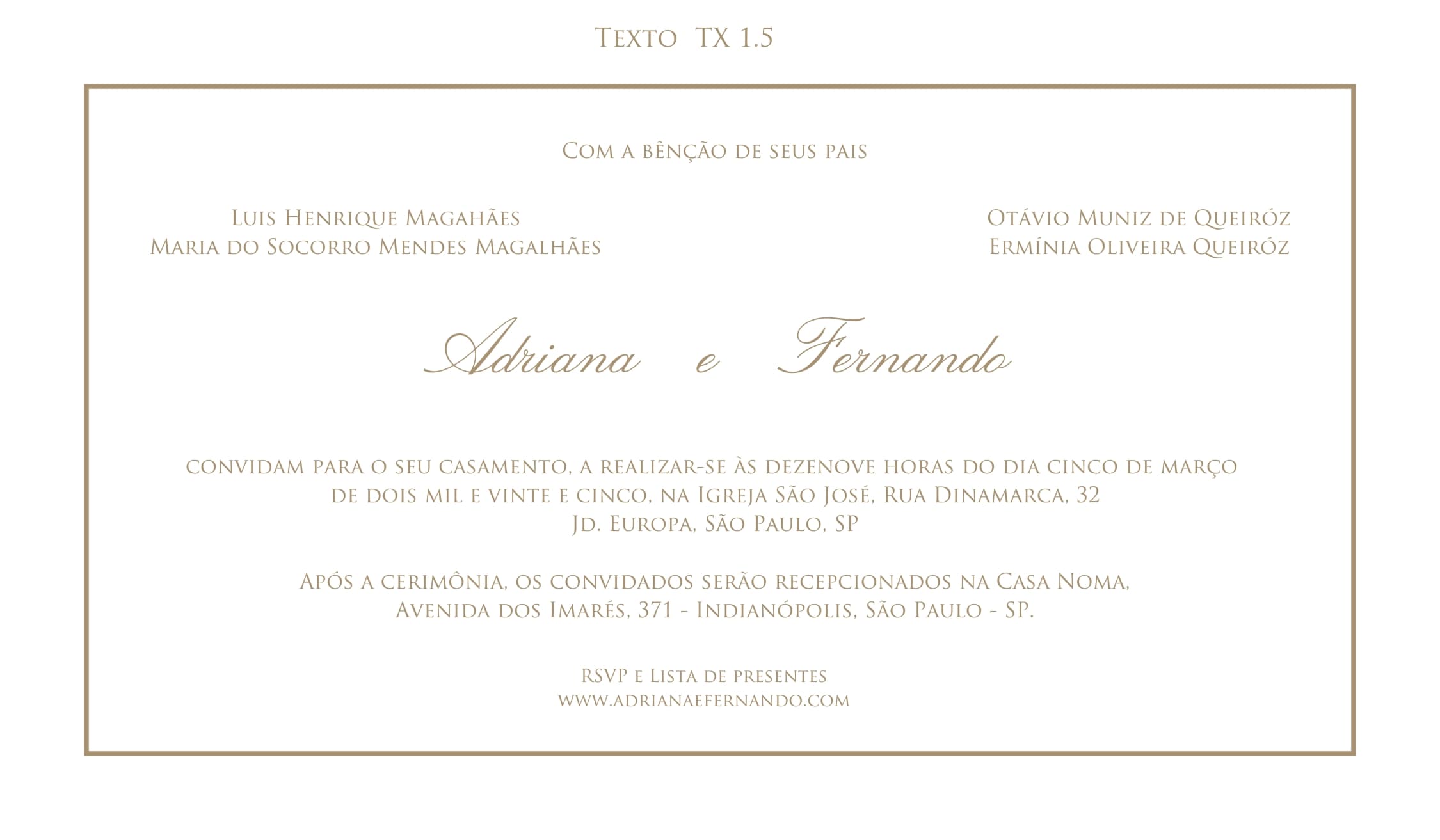 modelo de convite de casamento