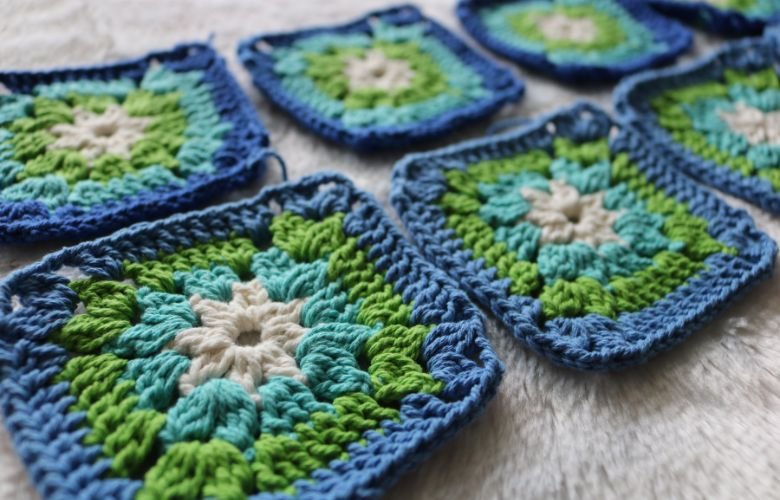 erros comuns ao fazer square de crochê