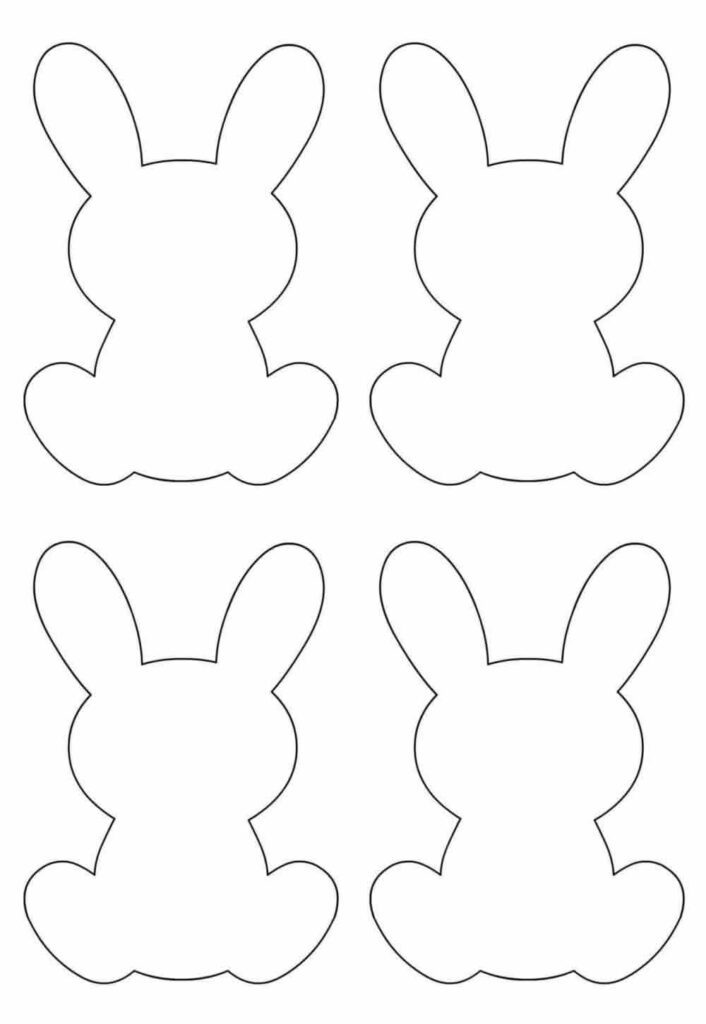 molde coelho páscoa feltro grátis