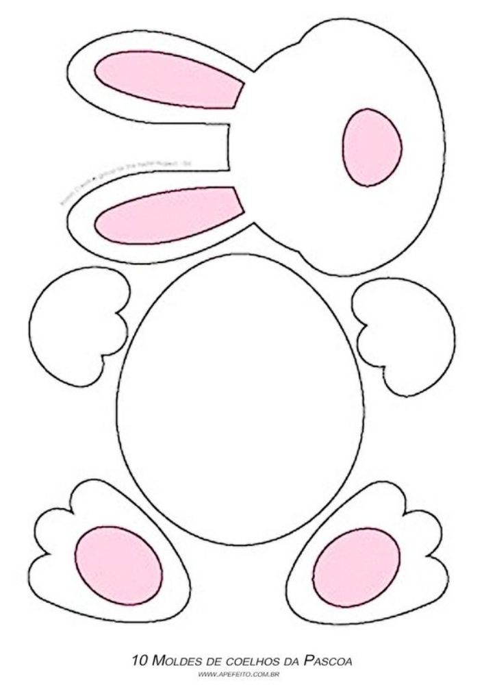 molde coelho páscoa para costurar