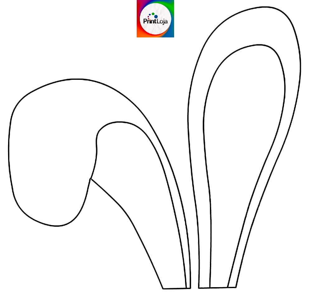 molde coelho páscoa desenho