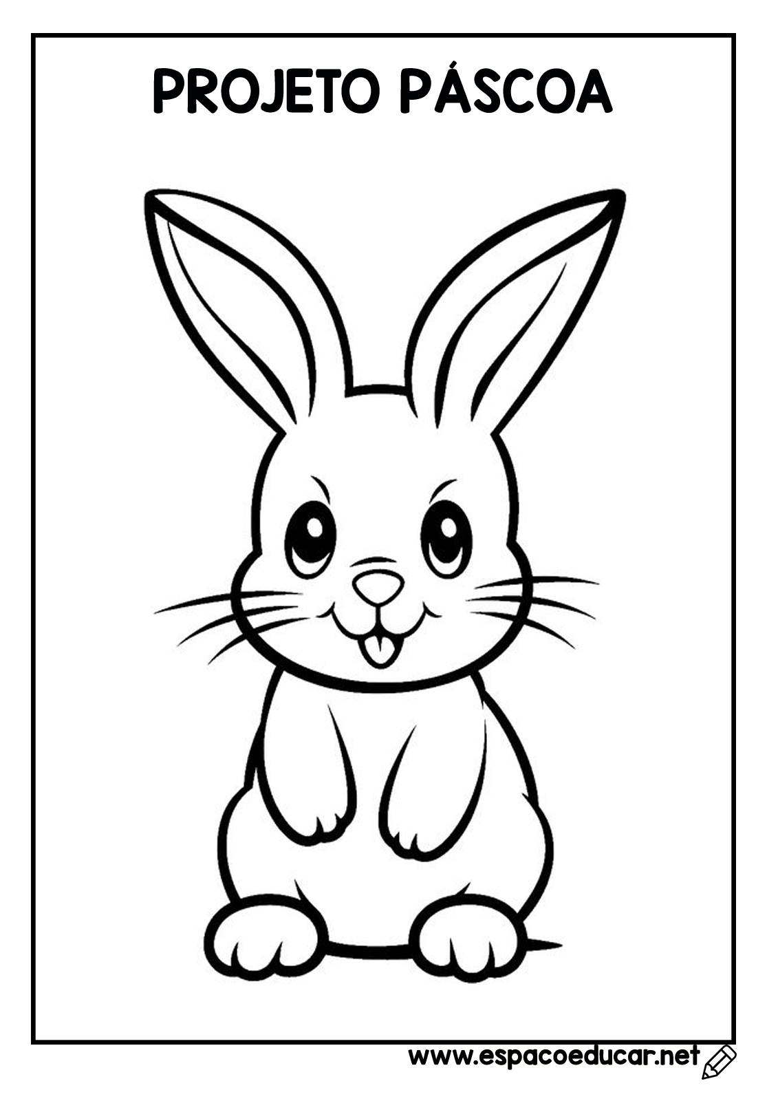 molde coelho páscoa desenho