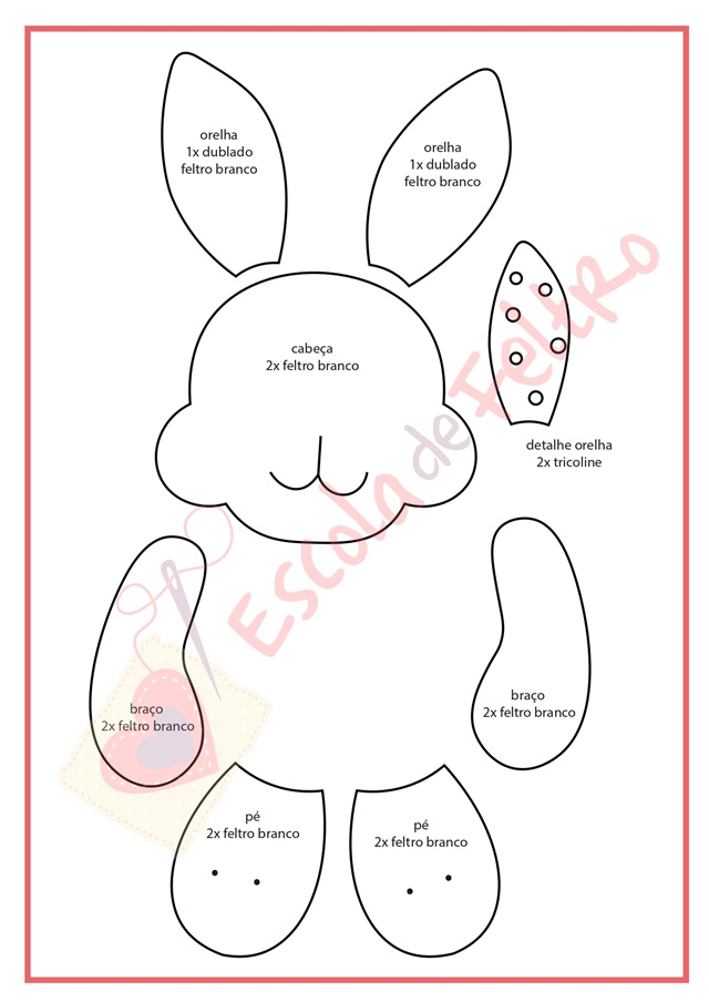 molde coelho páscoa 3D
