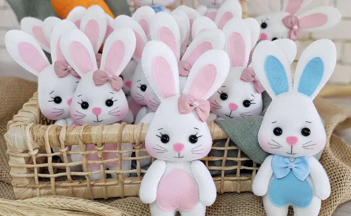 ideias criativas com molde de coelho da páscoa para decoração