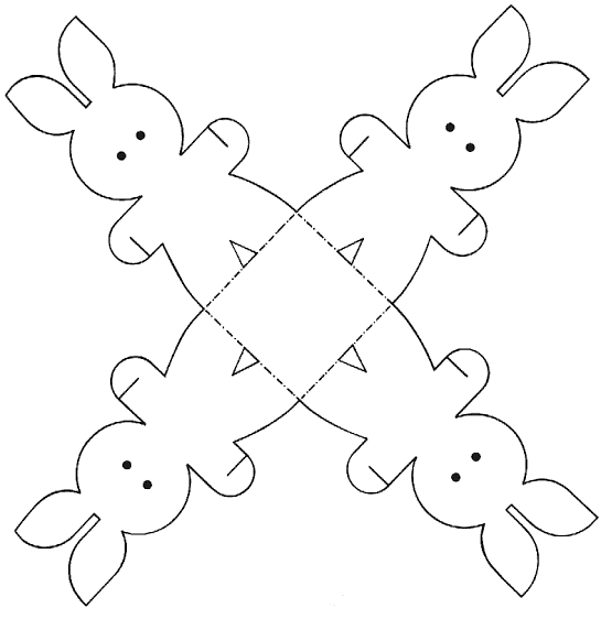 ideias criativas com molde de coelho da páscoa para decoração