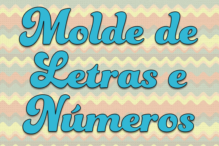 molde de letras cursivas em EVA
