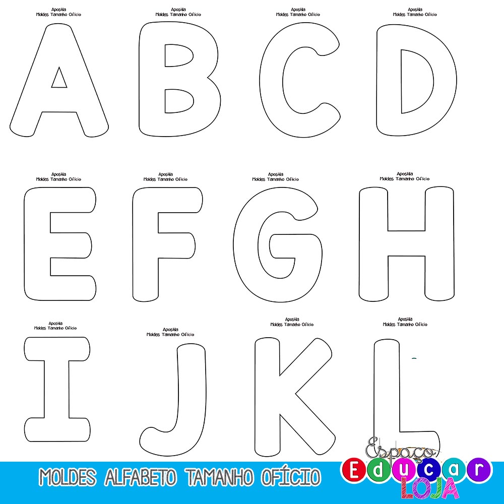 molde letra maiúscula