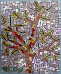 como aplicar mosaico em vaso de planta