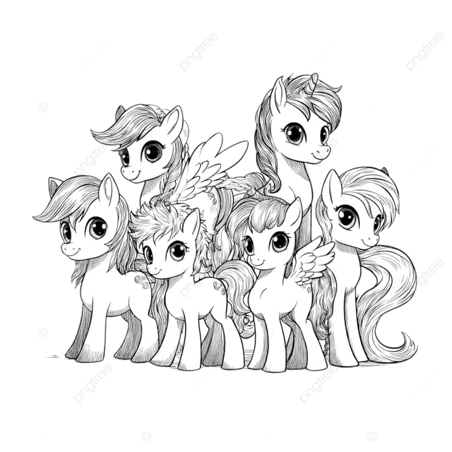 melhores desenhos My Little Pony para colorir com tema amizade