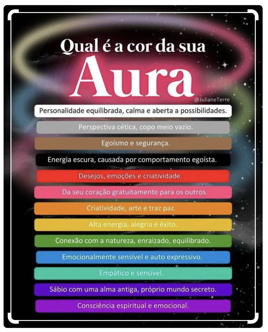como identificar a cor da minha aura
