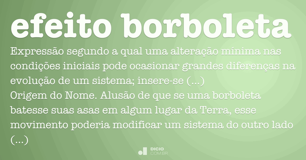 diferença entre efeito borboleta e teoria do caos