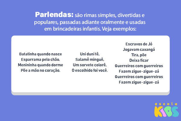 benefícios das parlendas para bebês