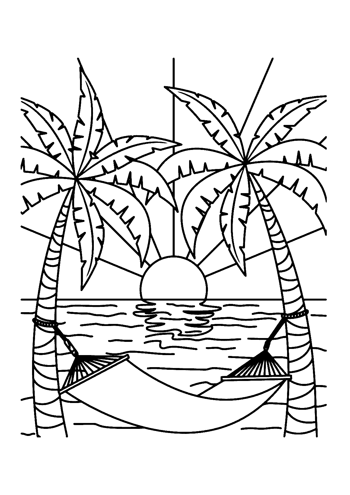desenhos de paisagens fáceis com cores