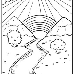 paisagens fáceis de desenhar para crianças