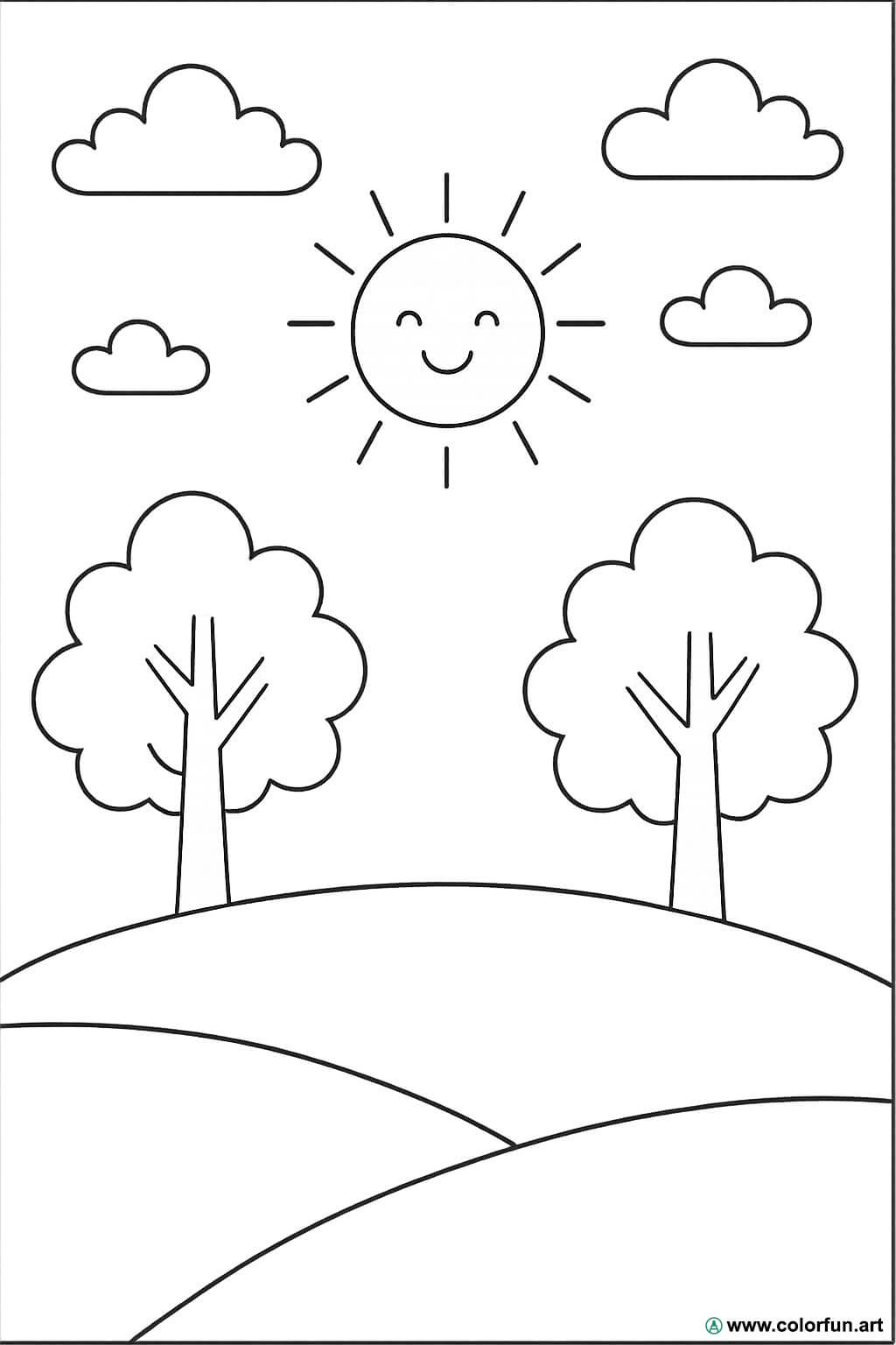 desenhos de paisagens simples e bonitas