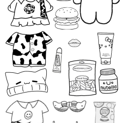 como desenhar comidas fofas para paper duck