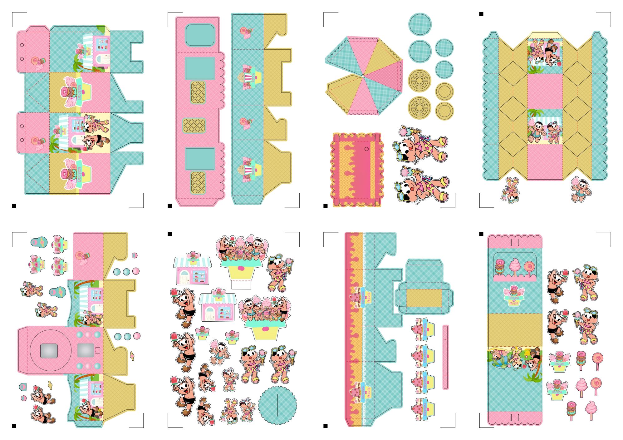 como desenhar comidas fofas para paper duck