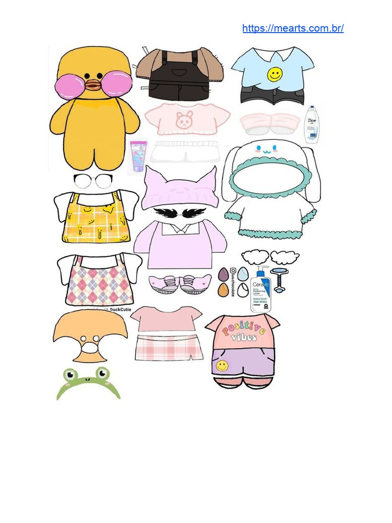 como fazer roupa de paper duck