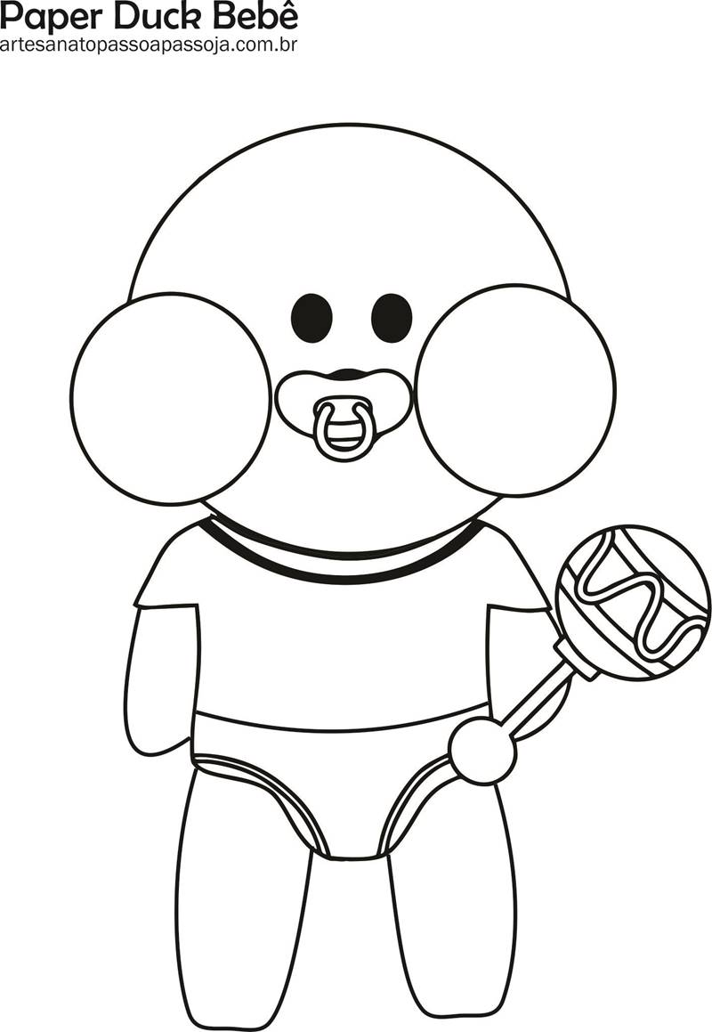 ideias de paper duck para imprimir e colorir