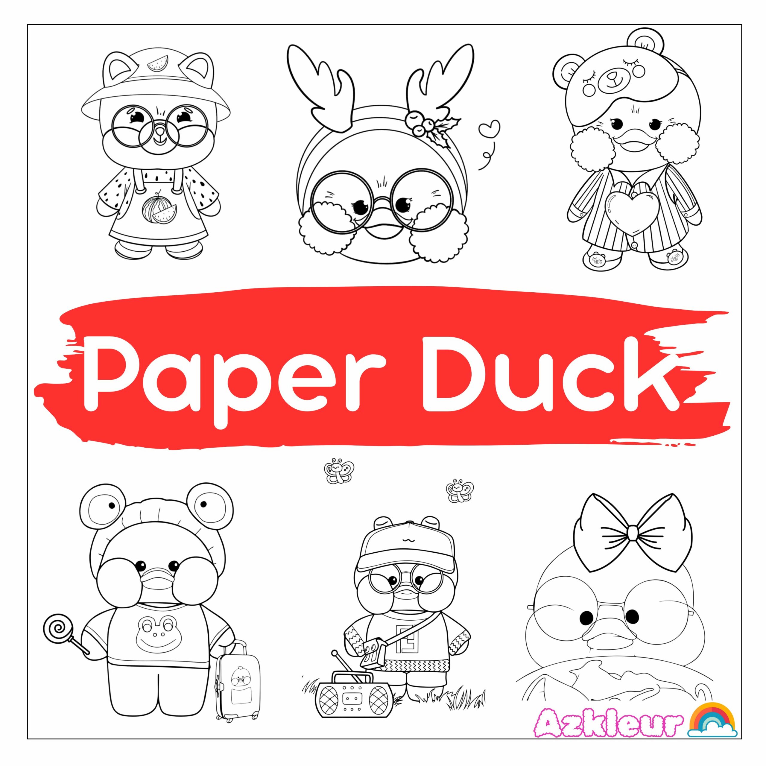 paper duck com tema de super heróis para imprimir