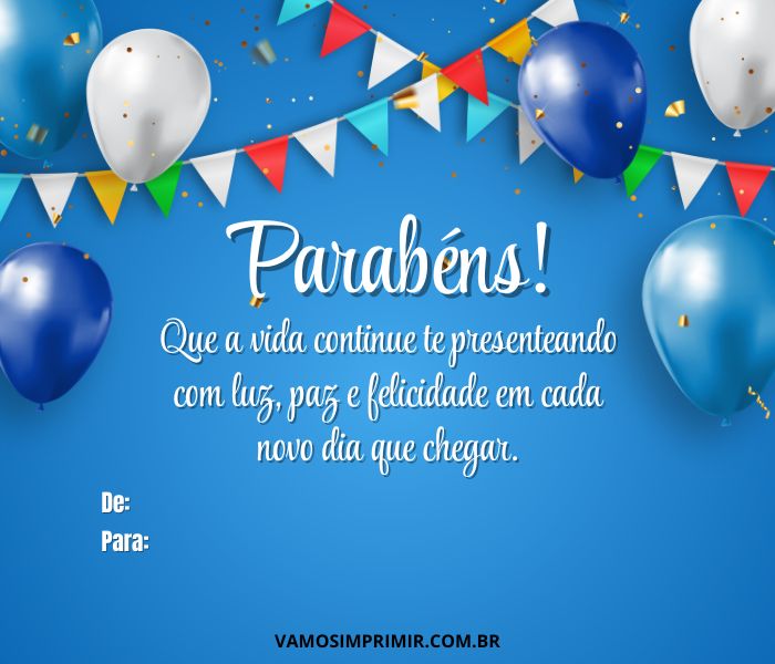 faixa de parabéns para imprimir
