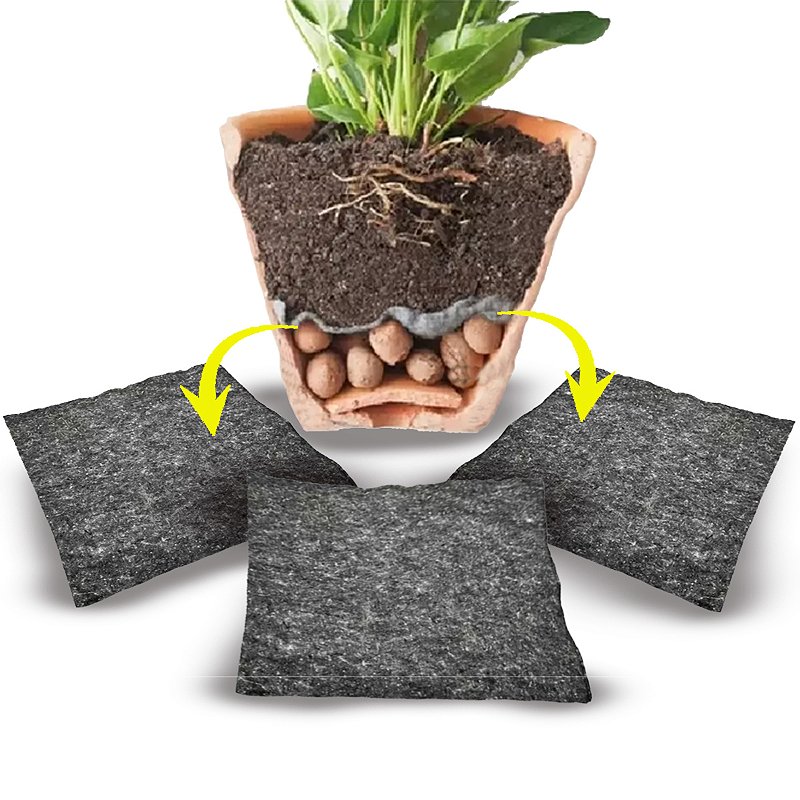 ideias de jardins com pedras e manta bidim